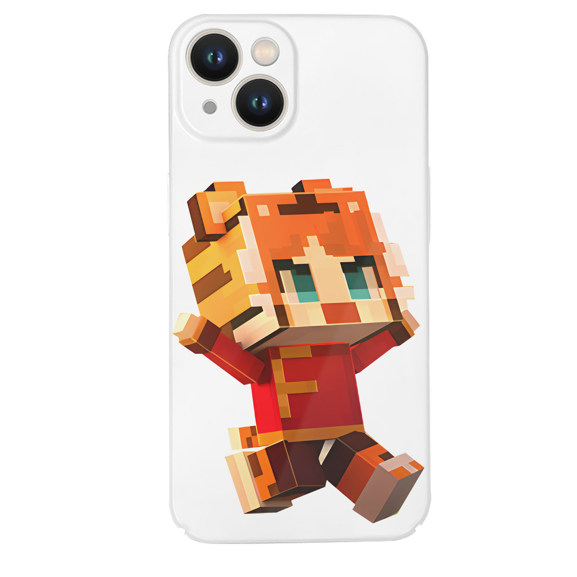 （画像用） マインクラフト ブロックの世界 Minecraft MC Block world 【iPhone 14シリーズ対応】ハードケース